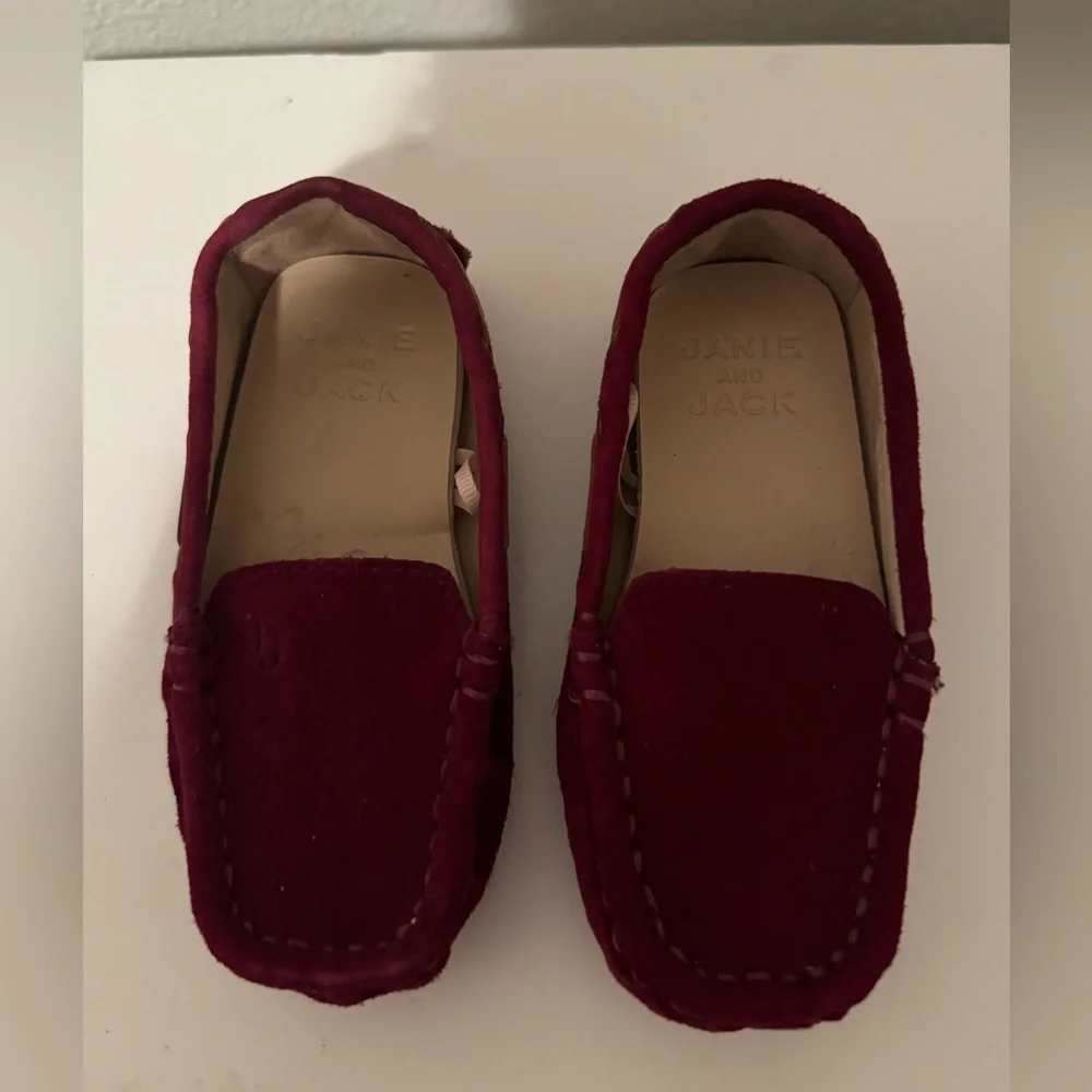 Janie and Jack Burgundy Loafers - Burgundy